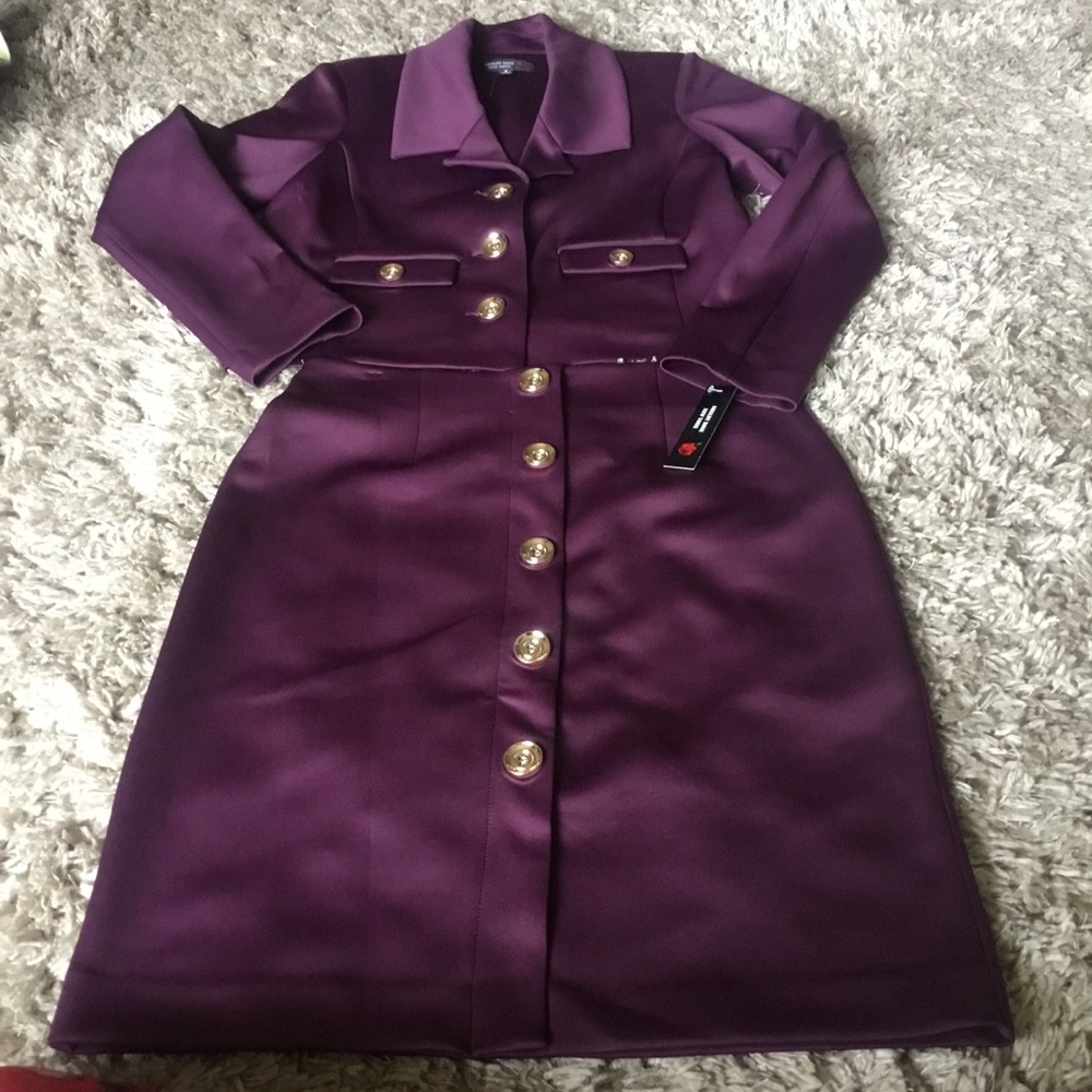 Shelby rose New York size  6 Elegant Purple Button-Down Dress